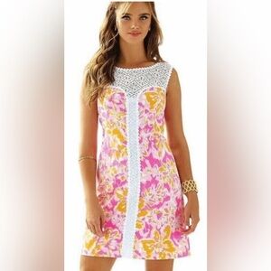 Lilly Pulitzer Sofia Ooh La La lace shift dress size 0